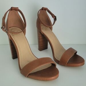 Brown Ankle Strap Heels